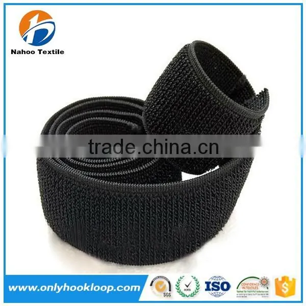 Elastic hook and loop strap, Customized elastic un-napped loop band