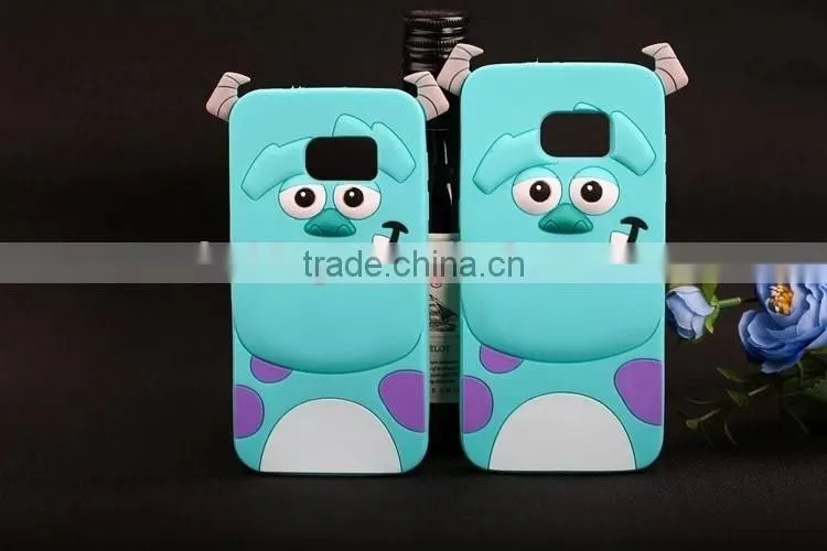 Cute Animal 3D Cartoon Silicone Case Cover For Samsung Galaxy S7 / S7 Edge Sulley/Cat/Tiger Soft Cover