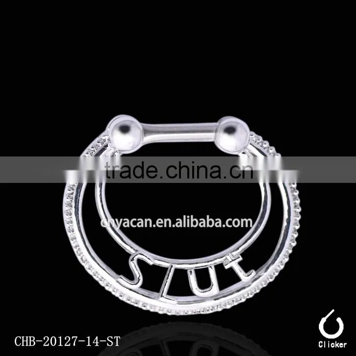 Hot Saling Types Nose Piercing Jewelry Surgical Steel Gold Plated Nose Ring