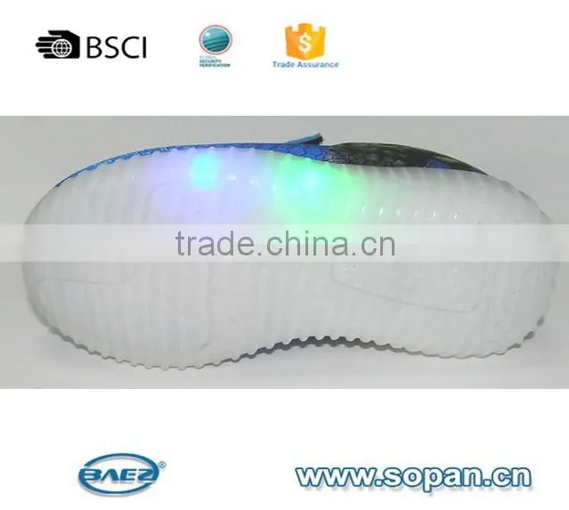 New Style Colorful Running Sport/Casual Changeable Color light up kids led shoes