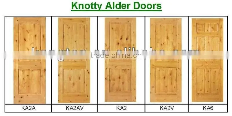 knoty alder wooden panel door design