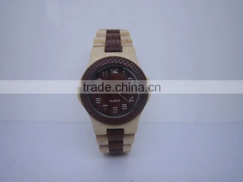 Natural Maple Wood and Red Rose sandal wood Watch For Man Wholesale Wood Watch hand craft gifts