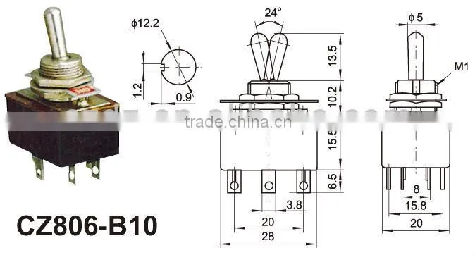 ON-ON 6 PIN latching toggle switch,off on toggle switch,boat like rocker switch