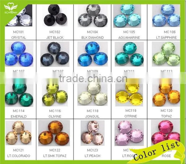 A+ Schwan Non hot-fix crystal beads color lt rose