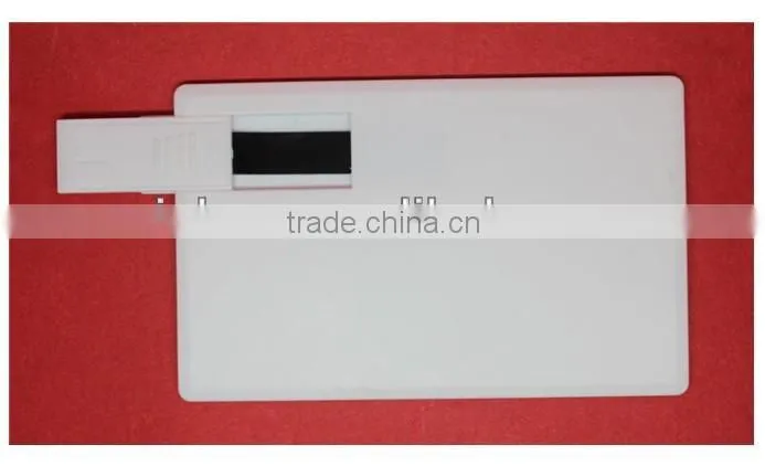 Business Card Shape Plastic USB Flash Driver Free double-sided color printing