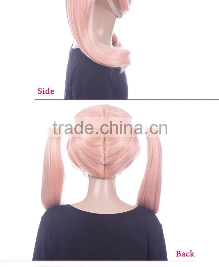 2014 New arrival japanese long pink cosplay wig