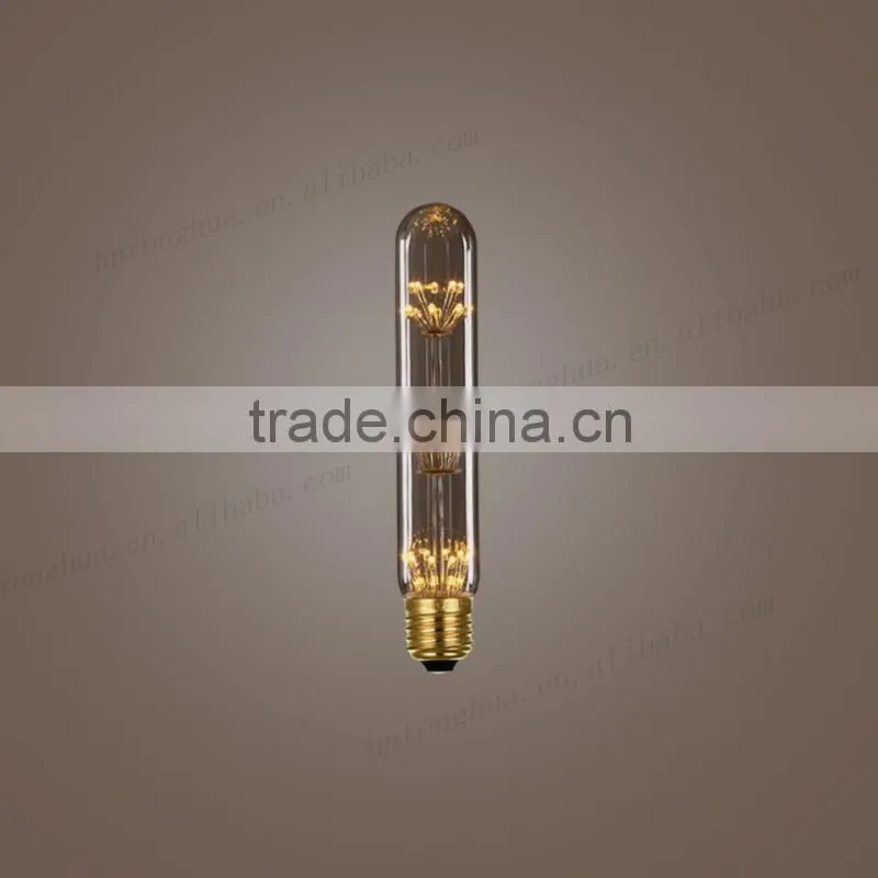 T30 125mm/185mm/300mm Led Firework Light Bulb 3W E27 Retro Dimmable Led Lamp