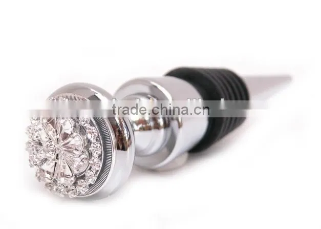 Fashion heart shape Crystal Wine Bottle Stopper of bar