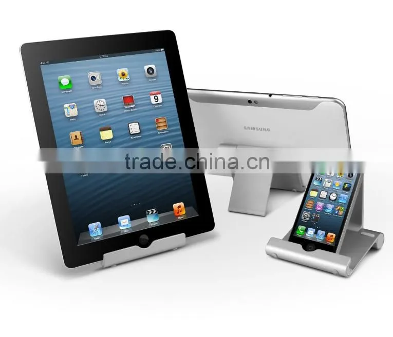 2 in 1 universal tablet aluminum metal stand holder for ipad and mobile phone