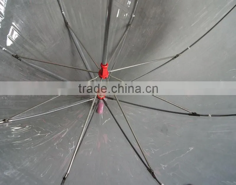23"x8k dome transparent umbrella from Chinese factory