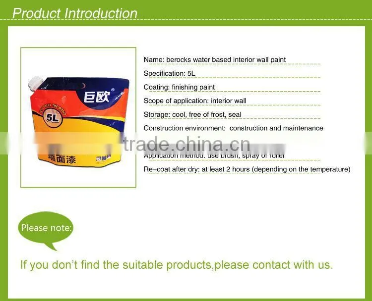 Economic durability interior wall paint for warm and humid climate