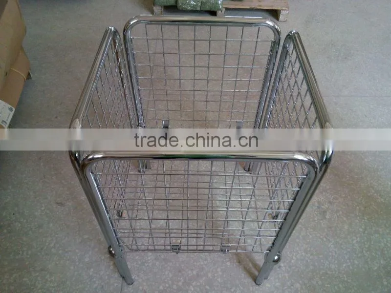 Supermarket Hot Sale Metal Chrome Wire Basket Storage Container,Dump Bin