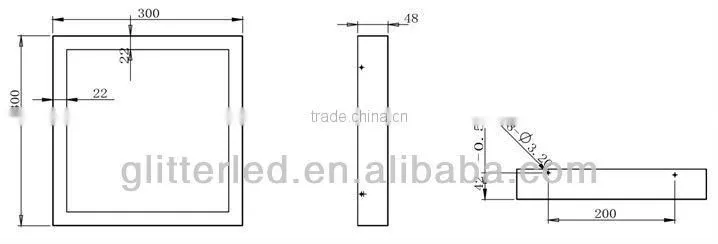 30x30 12W LED Panel light (95lm/W, Dimmable/Emergency)TUV,CE,CB,RoHS,SAA,C-Tick
