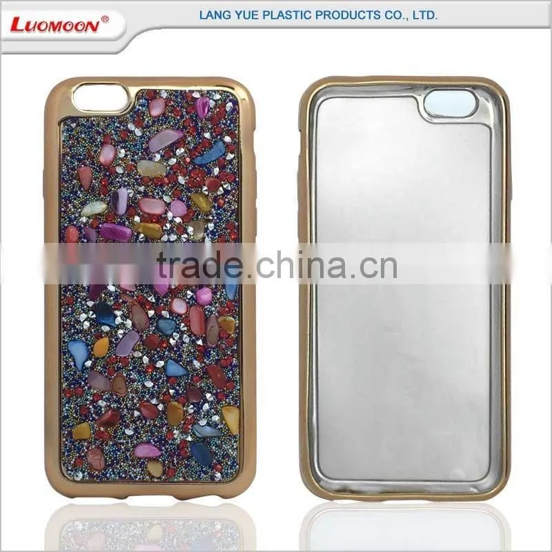 electroplating beautiful stone and diamond funky mobile cell phone case for oppo r7s r831k n1
