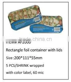 13" x 10 7/10" Disposable High Quality Rectangular Aluminum Foil Container Lid