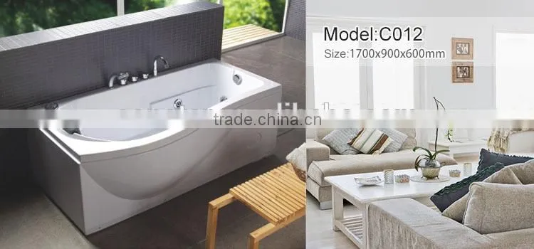 Acrylic ABS Massage Bathtub with Pillows 1700*900*600mm