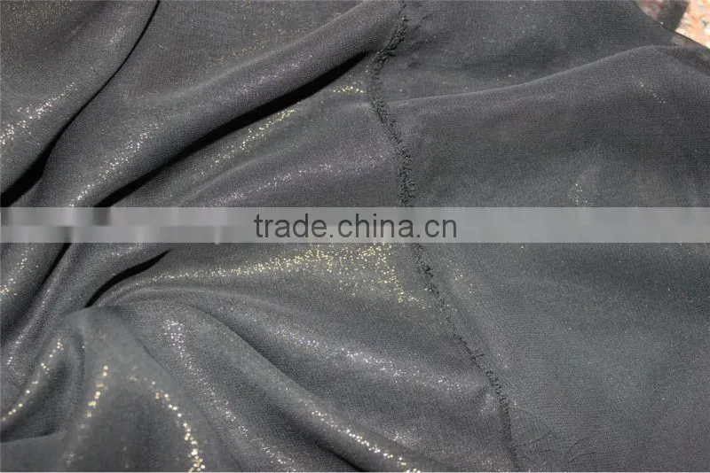 New Arrival 100% polyester bronzed fabric for women dress or decorative