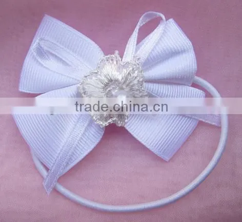 hair wraps polyester ribbon bows fabric pull bows
