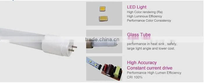 Alibaba high quality 6500k daylight 1200mm 18w T8 led tube