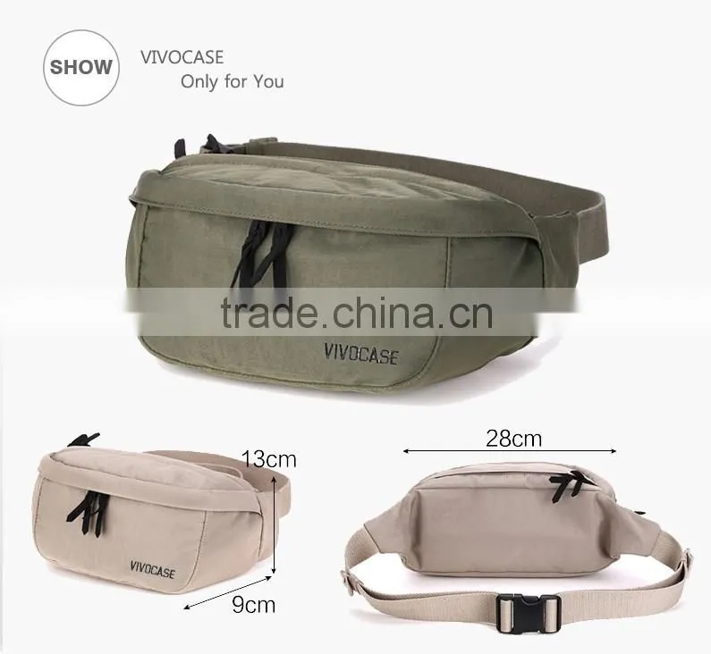 Wholesale big capacity three pockets multi-funtional sport waist bag