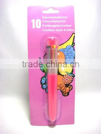 10 Color School & Office Ball Pen/Promotional Ball Pen/Plastic Ball Pen/Ballpoint Pen/Gift Penball pen for student