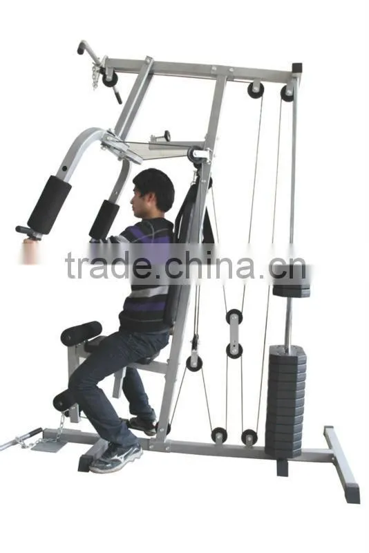 one station home gym with 150LB plastic weight