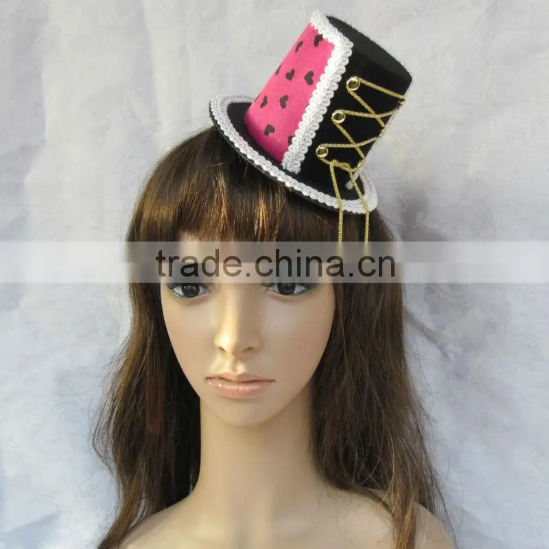 MYLOVE heart sinamay fascinator hat with clips MLGM017