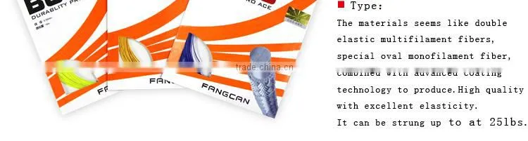 FANGCAN badminton string, 23-26lbs, durablity pro ace, high elasticity, badminton string BG66