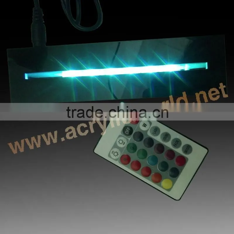 RGB LED lighted sign base acrylic RGB LED LOGO sign / base LED edge lit sign base