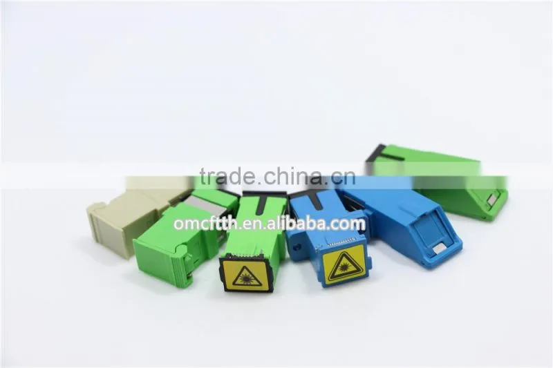 high quality PC APC fiber optic SC adapter with shutter