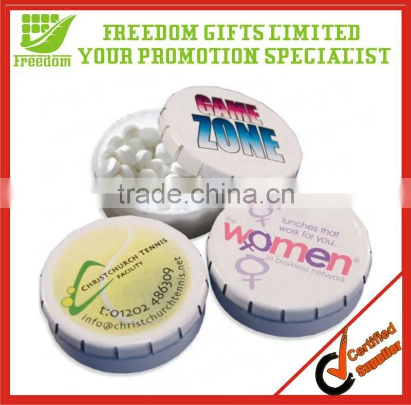 Advertising Sugar Free Mints In Tin