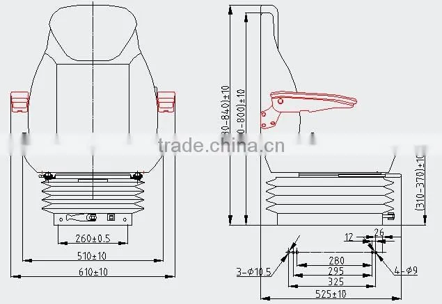 Black China Factory manufacture marine boat seat