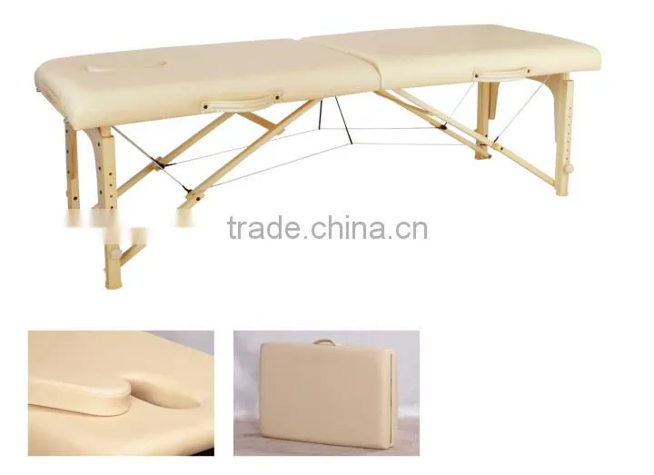 Solid wood feet wooden protable massage bed with lower price
