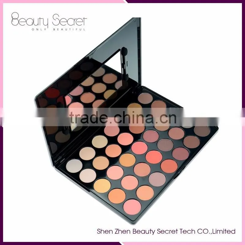Newly design cosmetic online 35 color matte eyeshadow palette for women warm eye shadow palete