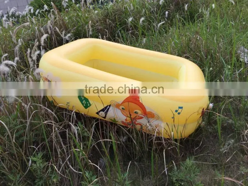 Yiwu price yellow child size New design inflatable phthlate free pvc swimming pool with custom logo printed for promotion