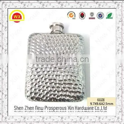 1-8 oz wholesale stainless whisky cork cap bottles