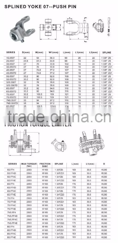 Competitive Price Tractor Parts Steel Spline Shaft