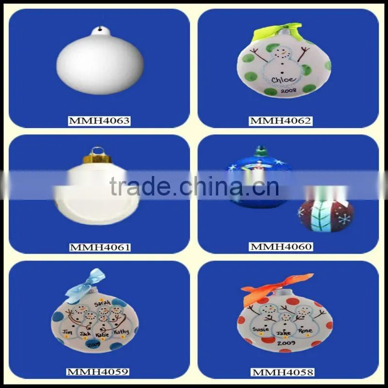 White ceramic christmas ball decoration