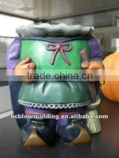 OEM blow molding large Terror Halloween Pumpkin Head plastic PE Halloween decoration