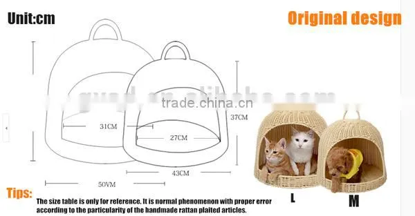 S&D Pet Accessories handmade lovely sofa shaped rattan dog bed pet bed