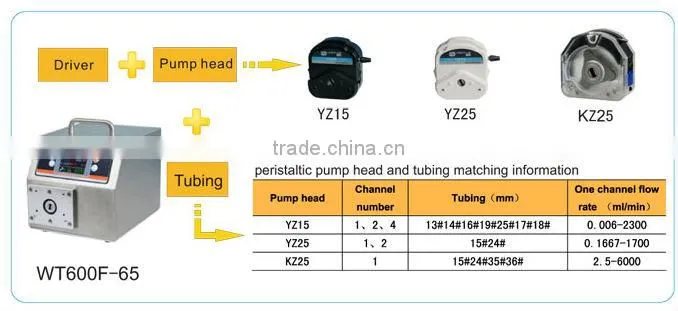 WT600F-65/KZ25 Compact and Precise Tubing Pump for Corrosion Resisting