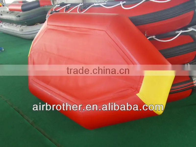 red pvc inflatable fishing boat