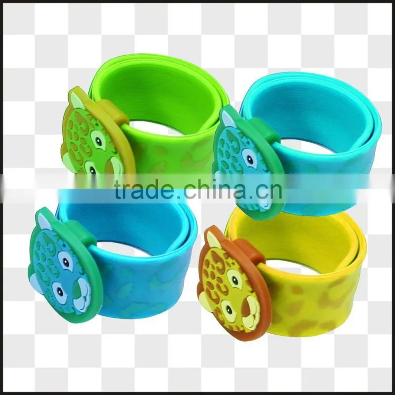 Customized Silicone click Slap Wristband /bracelet