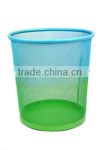 New Design Metal Round Garbage Waste Bin,Double Color