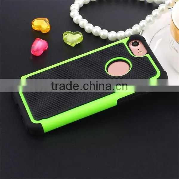 3 in 1 back cover football pattern phone shell TPU + PC phone case for iPhone 7