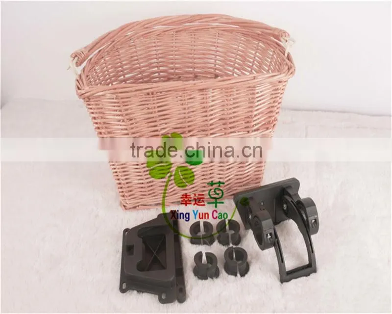 wholesale wicker bicycle basket with quick release