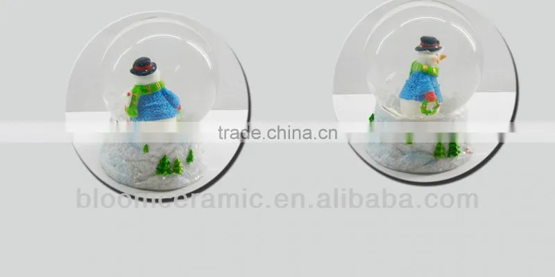 Unique resin water snow globe