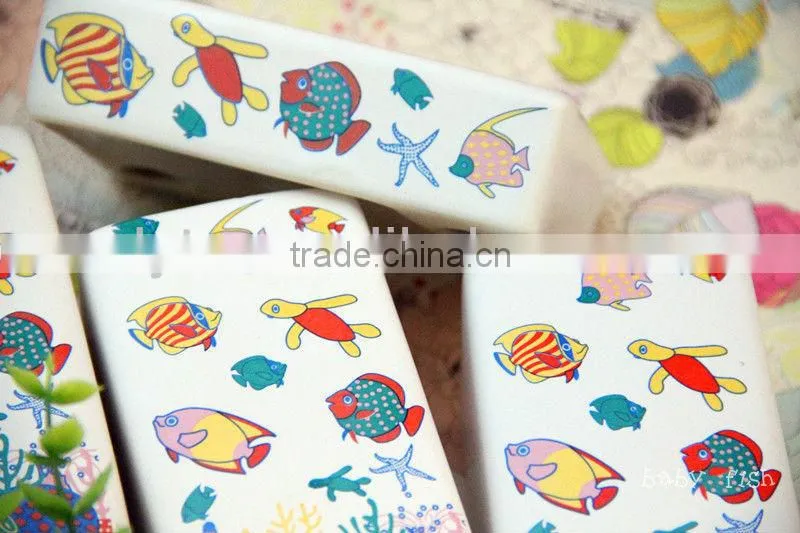 colorful funny decoration children ceramic bathroom accessories set