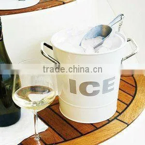 milk white bucket with scoop