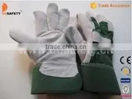 Green Cow Split Leather Safety Glove